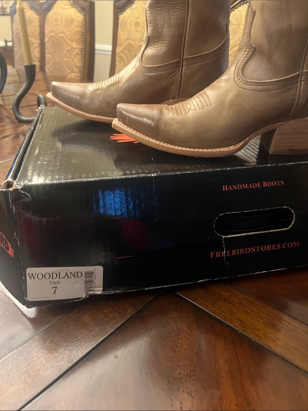 freebird Brown Leather Cowboy Boots - Picture 3 of 9